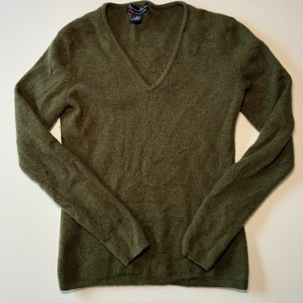Mercer & Madison Olive V-Neck Sweater